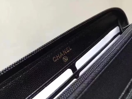 Boy Chanel Zip Around Wallet Black Cannage Pattern CHA5264 Gold Boy Chanel Zip Around Wallet Black Cannage Pattern CHA5264 Gold