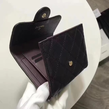 Chanel Tri-Fold Wallet Cannage Pattern Leather CHA5262 Black Chanel Tri-Fold Wallet Cannage Pattern Leather CHA5262 Black