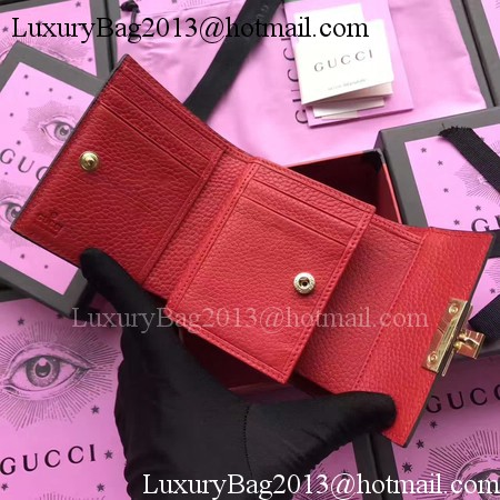 Gucci Calfskin Leather Padlock Wallet 453155 RED Gucci Calfskin Leather Padlock Wallet 453155 RED