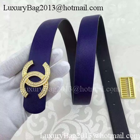 Chanel 30mm Blue Leather Belt CH5235 Gold Chanel 30mm Blue Leather Belt CH5235 Gold