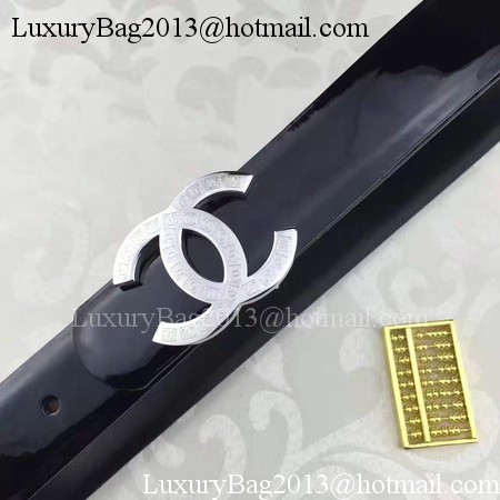 Chanel 30mm Patent Leather Belt CH5231 Black Chanel 30mm Patent Leather Belt CH5231 Black