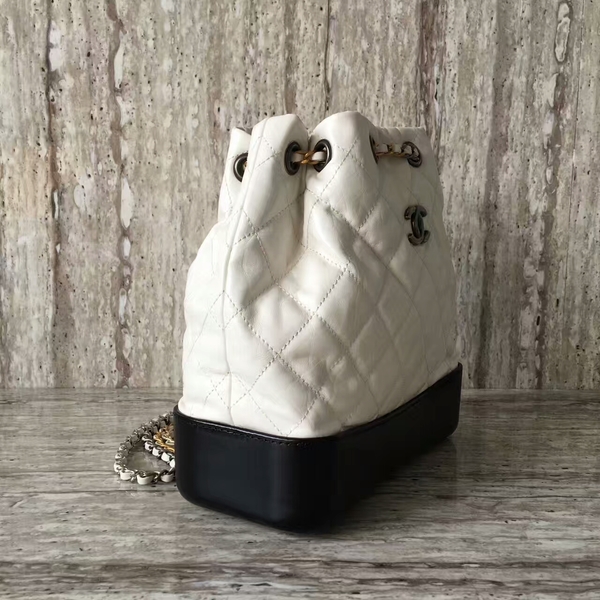 Chanel Sheepskin Leather Backpack 93825 White Chanel Sheepskin Leather Backpack 93825 White