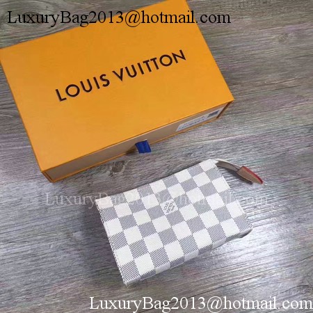 Louis Vuitton Damier Azur Canvas TOILETRY POUCH 15 M47546 Louis Vuitton Damier Azur Canvas TOILETRY POUCH 15 M47546