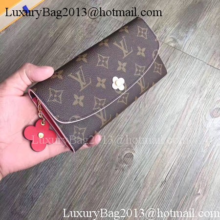 Louis Vuitton Monogram Canvas EMILIE WALLET M64202 Red Louis Vuitton Monogram Canvas EMILIE WALLET M64202 Red