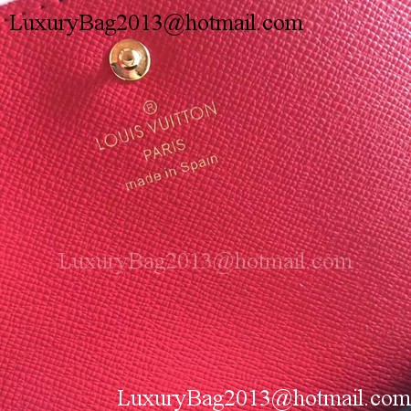 Louis Vuitton Monogram Canvas EMILIE WALLET M64202 Red Louis Vuitton Monogram Canvas EMILIE WALLET M64202 Red