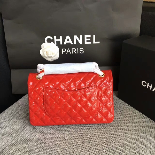 Chanel Flap Shoulder Bags Red Original Patent Leather CF1112 Gold Chanel Flap Shoulder Bags Red Original Patent Leather CF1112 Gold