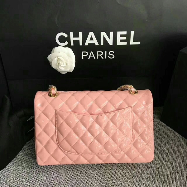 Chanel Flap Shoulder Bags Light Pink Original Patent Leather CF1112 Gold Chanel Flap Shoulder Bags Light Pink Original Patent Leather CF1112 Gold