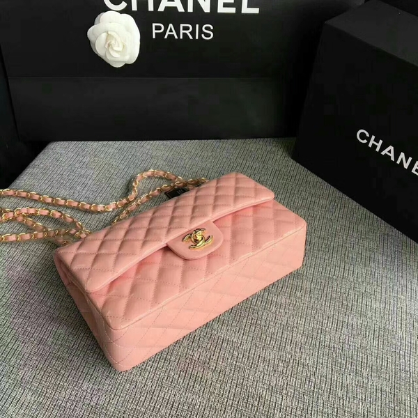 Chanel Flap Shoulder Bags Light Pink Original Patent Leather CF1112 Gold Chanel Flap Shoulder Bags Light Pink Original Patent Leather CF1112 Gold