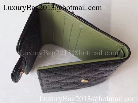 Chanel Tri-Fold Wallet Cannage Pattern Leather A48981 Black Chanel Tri-Fold Wallet Cannage Pattern Leather A48981 Black