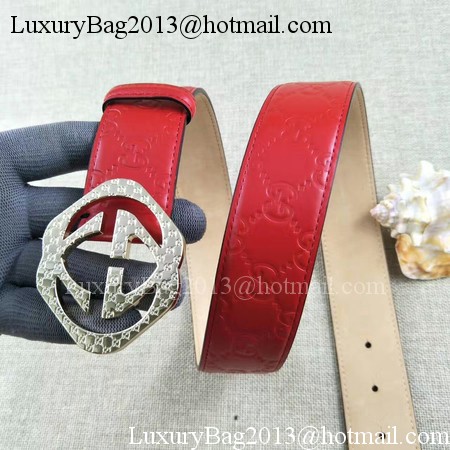 Gucci 38mm Leather Belt GG57098 Red Gucci 38mm Leather Belt GG57098 Red