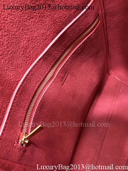 CELINE Sangle Seau Bag in Litchi Leather C3371 Red CELINE Sangle Seau Bag in Litchi Leather C3371 Red