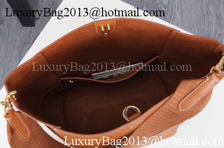 CELINE Sangle Seau Bag in Smooth Leather C3371 Brown CELINE Sangle Seau Bag in Smooth Leather C3371 Brown