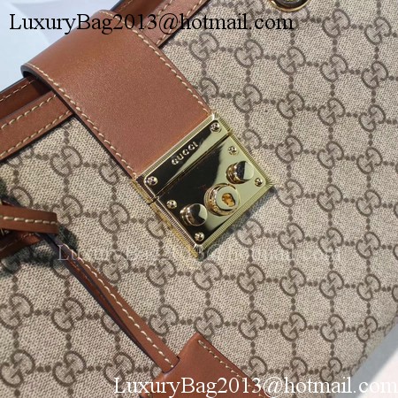 Gucci Padlock GG Supreme Canvas Shoulder Bag 479197 Apricot Gucci Padlock GG Supreme Canvas Shoulder Bag 479197 Apricot