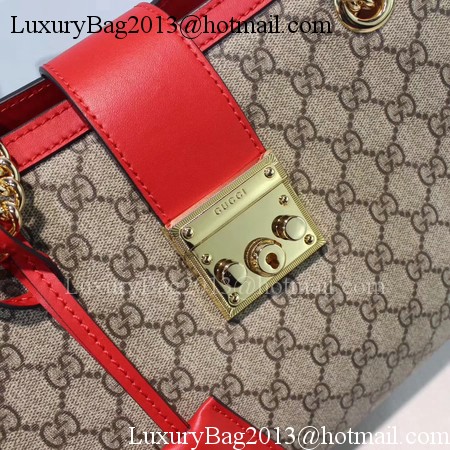 Gucci Padlock GG Supreme Canvas Shoulder Bag 479197 Red Gucci Padlock GG Supreme Canvas Shoulder Bag 479197 Red