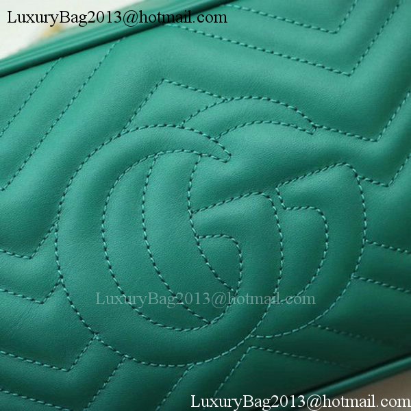 Gucci GG Marmont Matelasse Shoulder Bag 447632 Green Gucci GG Marmont Matelasse Shoulder Bag 447632 Green