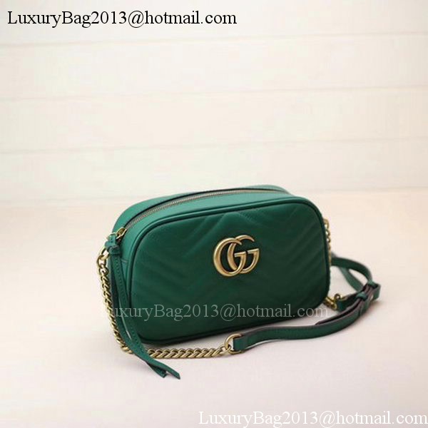 Gucci GG Marmont Matelasse Shoulder Bag 447632 Green Gucci GG Marmont Matelasse Shoulder Bag 447632 Green