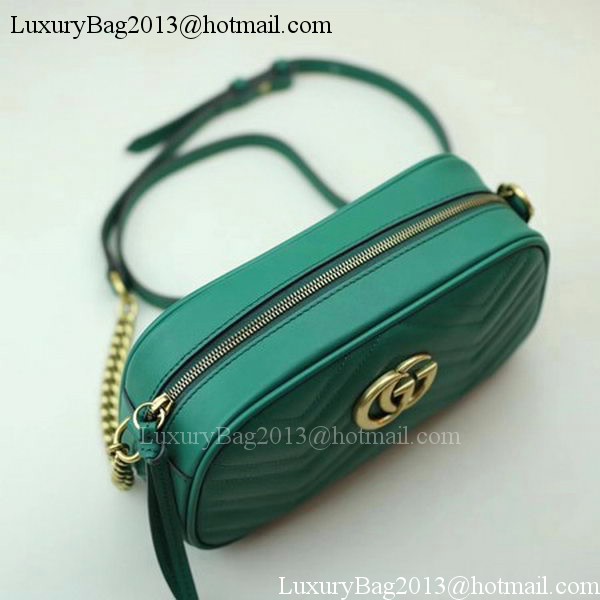 Gucci GG Marmont Matelasse Shoulder Bag 447632 Green Gucci GG Marmont Matelasse Shoulder Bag 447632 Green