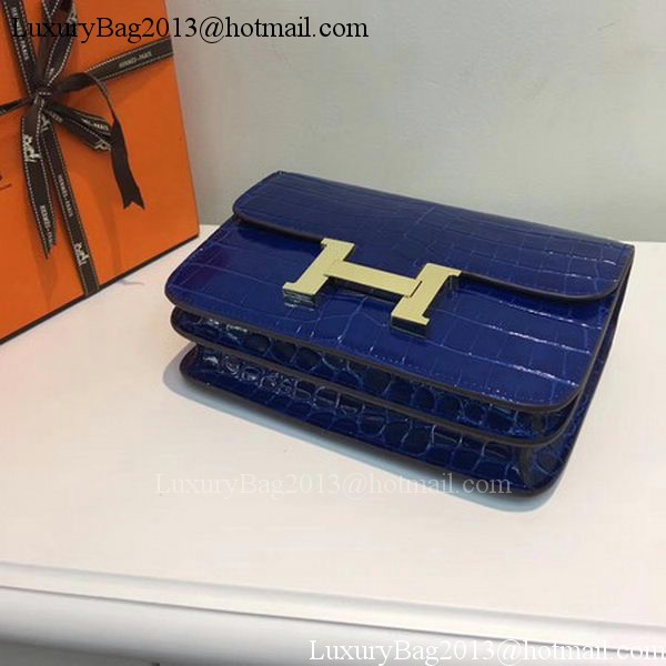 Hermes Constance Bag Croco Leather H9978C Blue Hermes Constance Bag Croco Leather H9978C Blue