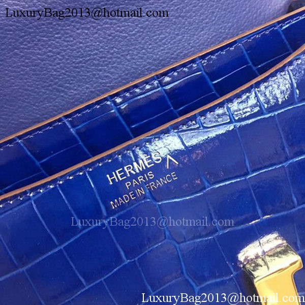 Hermes Constance Bag Croco Leather H9978C Blue Hermes Constance Bag Croco Leather H9978C Blue