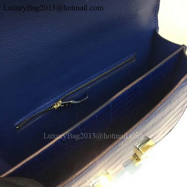 Hermes Constance Bag Croco Leather H9978C Blue Hermes Constance Bag Croco Leather H9978C Blue