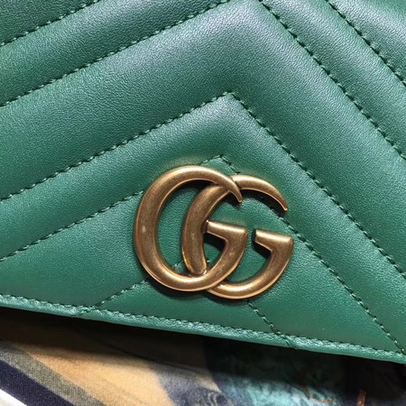 Gucci GG Marmont Matelasse mini Bag 448426 Green Gucci GG Marmont Matelasse mini Bag 448426 Green