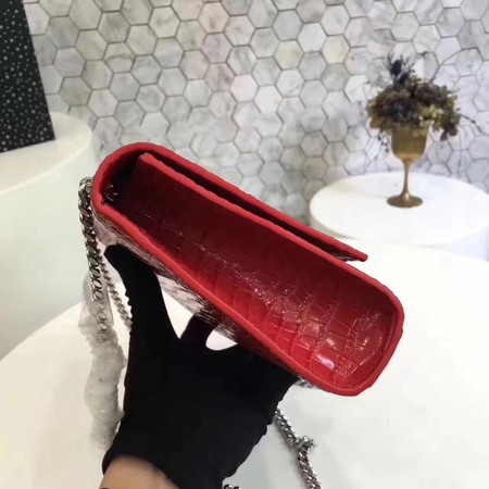 Saint Laurent mini Croco Leather Cross-body Shoulder Bag Y2811 Red Saint Laurent mini Croco Leather Cross-body Shoulder Bag Y2811 Red