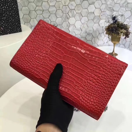 Saint Laurent mini Croco Leather Cross-body Shoulder Bag Y2811 Red Saint Laurent mini Croco Leather Cross-body Shoulder Bag Y2811 Red
