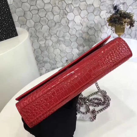 Saint Laurent mini Croco Leather Cross-body Shoulder Bag Y2811 Red Saint Laurent mini Croco Leather Cross-body Shoulder Bag Y2811 Red