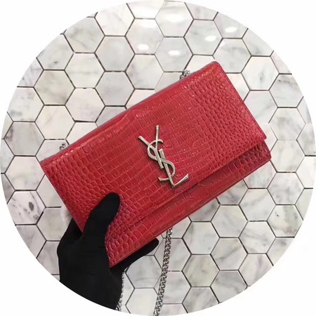 Saint Laurent mini Croco Leather Cross-body Shoulder Bag Y2811 Red Saint Laurent mini Croco Leather Cross-body Shoulder Bag Y2811 Red