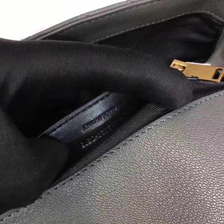 YSL Classic Monogramme Grey Leather Flap Bag Y392737 Gold YSL Classic Monogramme Grey Leather Flap Bag Y392737 Gold