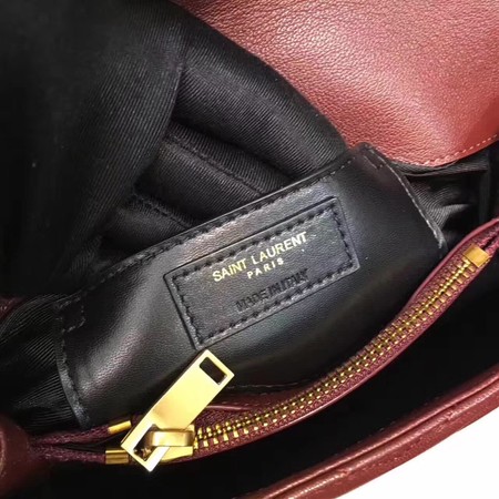 YSL Classic Monogramme Red Leather Flap Bag Y392737 Gold YSL Classic Monogramme Red Leather Flap Bag Y392737 Gold
