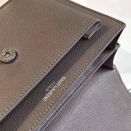 Yves Saint Laurent Leather Cross-body Shoulder Bag Y8004 Grey Yves Saint Laurent Leather Cross-body Shoulder Bag Y8004 Grey