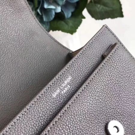 Yves Saint Laurent Leather Cross-body Shoulder Bag Y8004 Grey Yves Saint Laurent Leather Cross-body Shoulder Bag Y8004 Grey