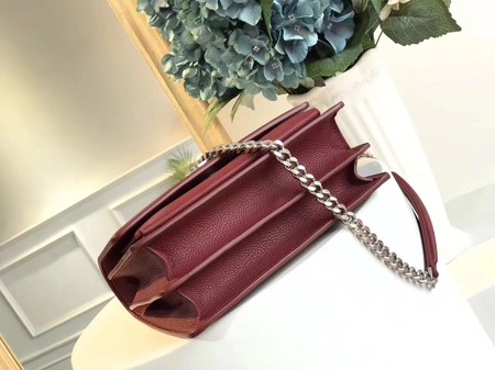 Yves Saint Laurent Leather Cross-body Shoulder Bag Y8004 Wine Yves Saint Laurent Leather Cross-body Shoulder Bag Y8004 Wine