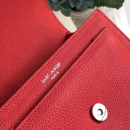 Yves Saint Laurent Leather Cross-body Shoulder Bag Y8005 Red Yves Saint Laurent Leather Cross-body Shoulder Bag Y8005 Red