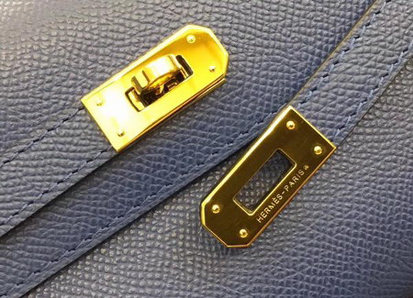Hermes Kelly Epsom Leather Wallet H4086 Blue Hermes Kelly Epsom Leather Wallet H4086 Blue