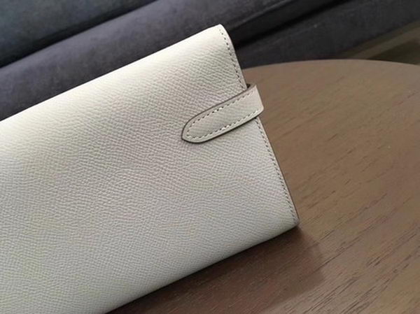 Hermes Kelly Epsom Leather Wallet H4086 Light Grey Hermes Kelly Epsom Leather Wallet H4086 Light Grey