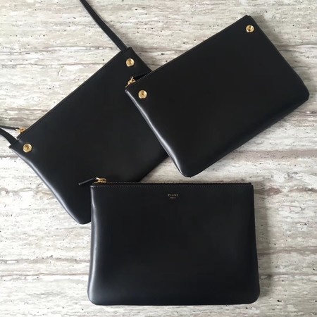 Celine Trio Crossbody Messenger Bag C55421 Black Celine Trio Crossbody Messenger Bag C55421 Black