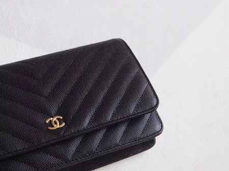 Chanel V mini Flap Bag Black Chevron Cannage Pattern A33814V Gold Chanel V mini Flap Bag Black Chevron Cannage Pattern A33814V Gold