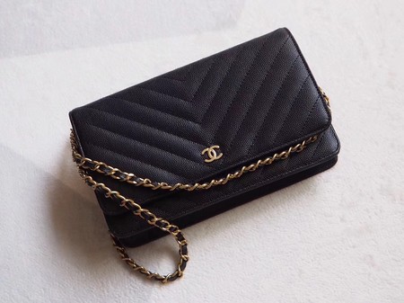 Chanel V mini Flap Bag Black Chevron Cannage Pattern A33814V Gold Chanel V mini Flap Bag Black Chevron Cannage Pattern A33814V Gold