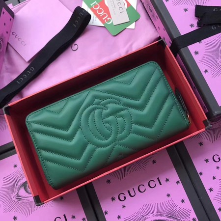 Gucci GG Marmont Zip Around Wallet 443123 Green Gucci GG Marmont Zip Around Wallet 443123 Green