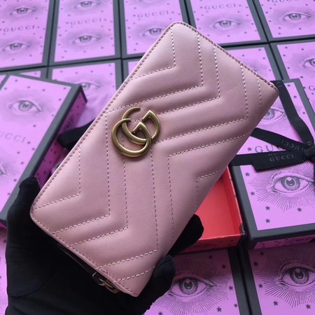 Gucci GG Marmont Zip Around Wallet 443123 Pink Gucci GG Marmont Zip Around Wallet 443123 Pink