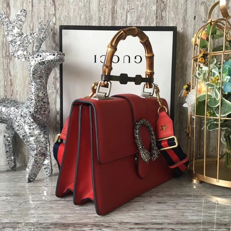 Gucci Dionysus Leather Top Handle Bag 448075 Red Gucci Dionysus Leather Top Handle Bag 448075 Red