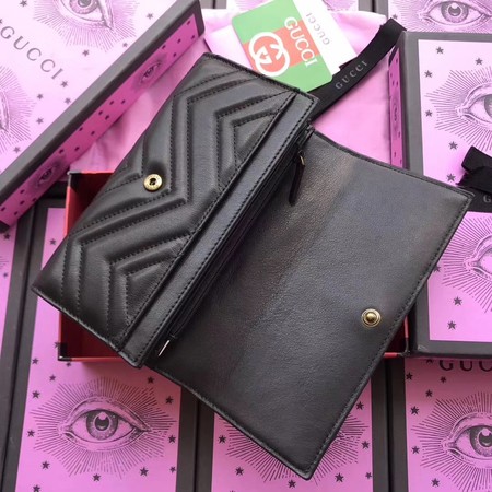 Gucci GG Marmont Continental Wallet 443436 Black Gucci GG Marmont Continental Wallet 443436 Black