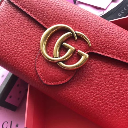 Gucci GG Marmont Matelasse Leather Wallet 400586 Red Gucci GG Marmont Matelasse Leather Wallet 400586 Red