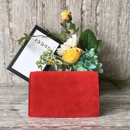 Gucci Dionysus Suede Super mini Bbag with Crystals 476432 Red Gucci Dionysus Suede Super mini Bbag with Crystals 476432 Red