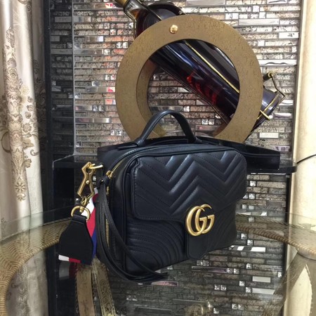 Gucci GG Marmont Small Shoulder Bag 498100 Black Gucci GG Marmont Small Shoulder Bag 498100 Black