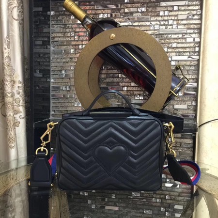 Gucci GG Marmont Small Shoulder Bag 498100 Black Gucci GG Marmont Small Shoulder Bag 498100 Black