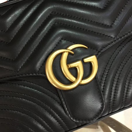 Gucci GG Marmont Small Shoulder Bag 498100 Black Gucci GG Marmont Small Shoulder Bag 498100 Black