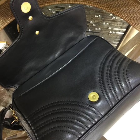 Gucci GG Marmont Small Shoulder Bag 498100 Black Gucci GG Marmont Small Shoulder Bag 498100 Black